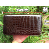 Brown Women's Long Purse Wallet Alligator Leather Clutch Large Capacity Luxury Ladies Crocodile Wristlet Organizer RFID Blocking Wallet VINU-07 - Vinacreations