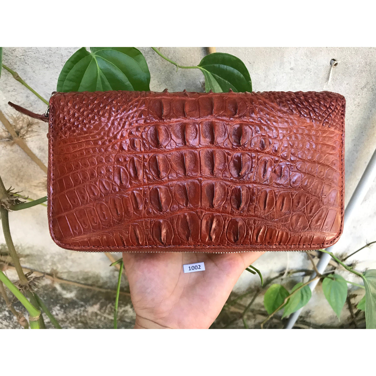 Brown Women's Long Purse Wallet Alligator Leather Clutch Large Capacity Luxury Ladies Crocodile Wristlet Organizer RFID Blocking Wallet VINU-14 - Vinacreations