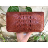Brown Women's Long Purse Wallet Alligator Leather Clutch Large Capacity Luxury Ladies Crocodile Wristlet Organizer RFID Blocking Wallet VINU-14 - Vinacreations