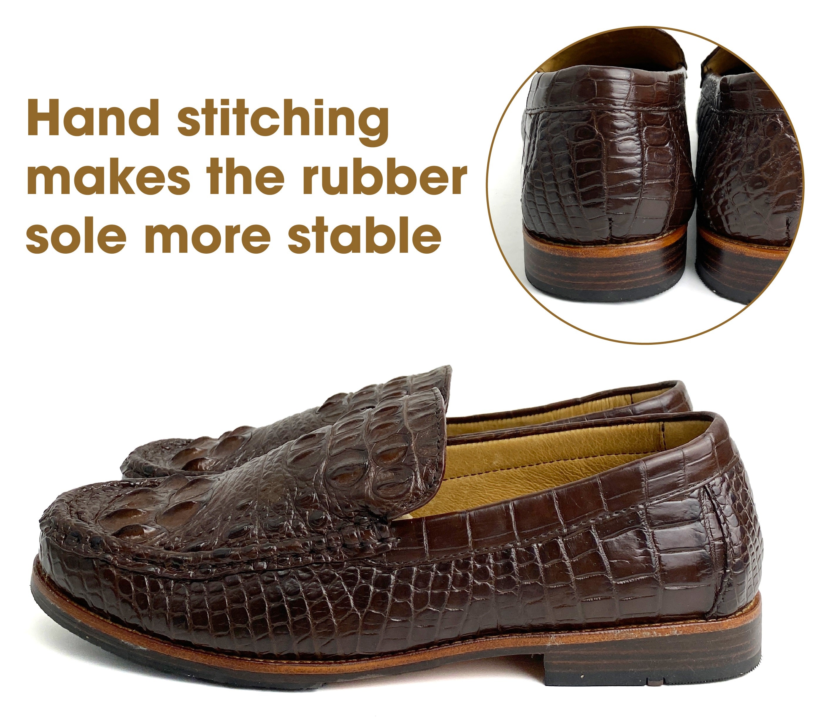 Classic Dark Brown Alligator Boat Shoes Men   | Crocodile Men Moccasin Leather Shoes | SH83K42