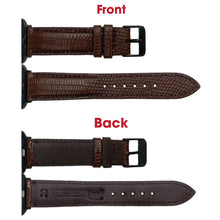 Brown Lizard Leather Strap for Apple Watch