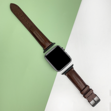 Brown Lizard Leather Strap for Apple Watch