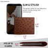 Brown Handmade Double Side Ostrich Leather Bifold Wallet for Men