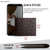 Dark Brown Handmade Double Side Ostrich Leather Bifold Wallet for Men