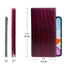 Burgundy Alligator Long Wallet For Men