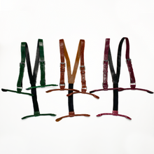Alligator Y-Back Burgundy Leather Suspenders Men Button End - Groomsmen Suspenders - Wedding Groom Suspenders Adjustable