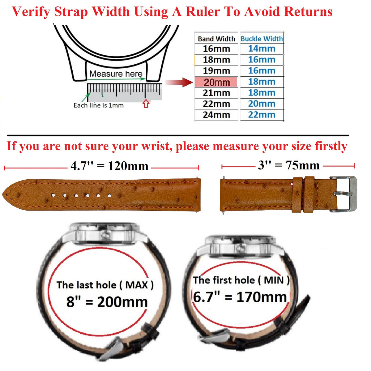 Flat Burgundy Alligator Leather Watch Band