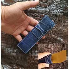 Crocodile Pen Case Alligator Leather Pen Sleeve Holder Pouch for Two Pen Fountain Handmade - Vinacreations