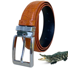 Premium Tan Alligator Belt Men's - Pin Buckle