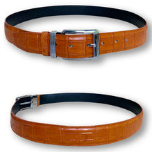 Premium Tan Alligator Belt Men's - Pin Buckle