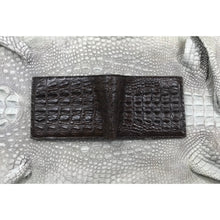Dark Brown Alligator Horn Back Skin Bifold Wallet For Men | Handmade Crocodile Leather Wallet RFID Blocking | VL5734 - Vinacreations