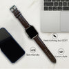 Dark Brown Alligator Leather Watch Band Compatible with Apple Watch IWatch Series 7 6 5 4 3 2 1 SE | AW-03 - Vinacreations