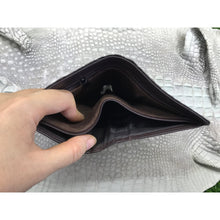 Dark Brown Alligator Skin Bifold Vertical Wallet For Men | Handmade Crocodile Leather Wallet RFID Blocking | VL5679 - Vinacreations
