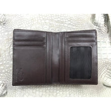 Dark Brown Alligator Skin Bifold Vertical Wallet For Men | Handmade Crocodile Leather Wallet RFID Blocking | VL5682 - Vinacreations