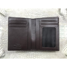 Dark Brown Alligator Skin Bifold Vertical Wallet For Men | Handmade Crocodile Leather Wallet RFID Blocking | VL5686 - Vinacreations