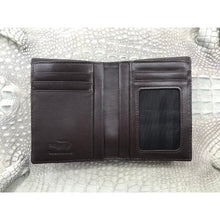 Dark Brown Alligator Skin Bifold Vertical Wallet For Men | Handmade Crocodile Leather Wallet RFID Blocking | VL5694 - Vinacreations