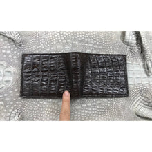 Dark Brown Alligator Skin Bifold Wallet For Men | Handmade Crocodile Leather Wallet RFID Blocking | VL5701 - Vinacreations