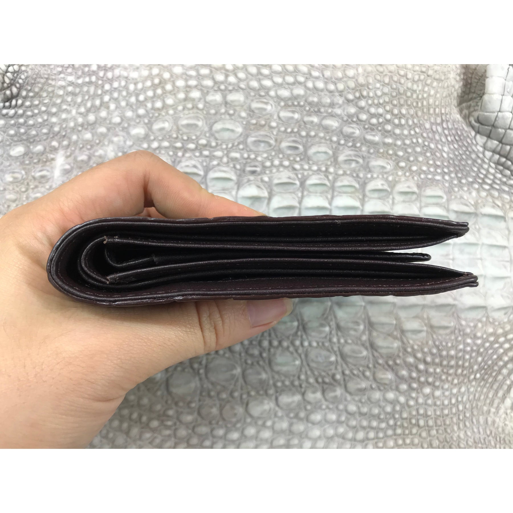 Dark Brown Alligator Skin Bifold Wallet For Men | Handmade Crocodile Leather Wallet RFID Blocking | VL5701 - Vinacreations