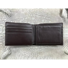 Dark Brown Alligator Skin Bifold Wallet For Men | Handmade Crocodile Leather Wallet RFID Blocking | VL5705 - Vinacreations