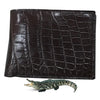 Dark Brown Alligator Skin Bifold Wallet For Men | Handmade Crocodile Leather Wallet RFID Blocking | VL5705 - Vinacreations