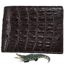 Dark Brown Alligator Skin Bifold Wallet For Men | Handmade Crocodile Leather Wallet RFID Blocking | VL5710 - Vinacreations