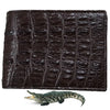 Dark Brown Alligator Skin Bifold Wallet For Men | Handmade Crocodile Leather Wallet RFID Blocking | VL5710 - Vinacreations