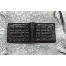 Dark Brown Alligator Skin Bifold Wallet For Men | Handmade Crocodile Leather Wallet RFID Blocking | VL5720 - Vinacreations