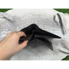 Dark Brown Alligator Skin Bifold Wallet For Men | Handmade Crocodile Leather Wallet RFID Blocking | VL5720 - Vinacreations