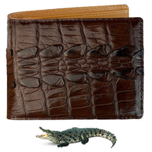 Dark Brown Alligator Tail Leather Bifold Wallet For Men | Handmade Crocodile Wallet RFID Blocking | VINAM-101 - Vinacreations