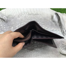 Dark Brown Alligator Tail Skin Bifold Wallet For Men | Handmade Crocodile Leather Wallet RFID Blocking | VL5733 - Vinacreations