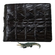 Dark Brown Alligator Tail Skin Bifold Wallet For Men | Handmade Crocodile Leather Wallet RFID Blocking | VL5733