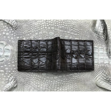 Dark Brown Alligator Tail Skin Bifold Wallet For Men | Handmade Crocodile Leather Wallet RFID Blocking | VL5733 - Vinacreations