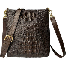 Dark Brown Men Small Messenger Bag Alligator Leather Crossbody Shoulder Bag Crocodile Belly Skin Casual Daypack Work Business Outdoor Cycling Hiking Travel - Vinacreations