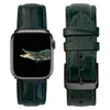 Green Alligator Leather Watch Band Compatible with Apple Watch IWatch Series 7 6 5 4 3 2 1 SE | AW-08 - Vinacreations