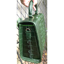 Green Leather Alligator Handbag Women Handmade Luxury Leather Bag - Work Bag Women - Leather Satchel Purse BAG-GRE-06 - Vinacreations