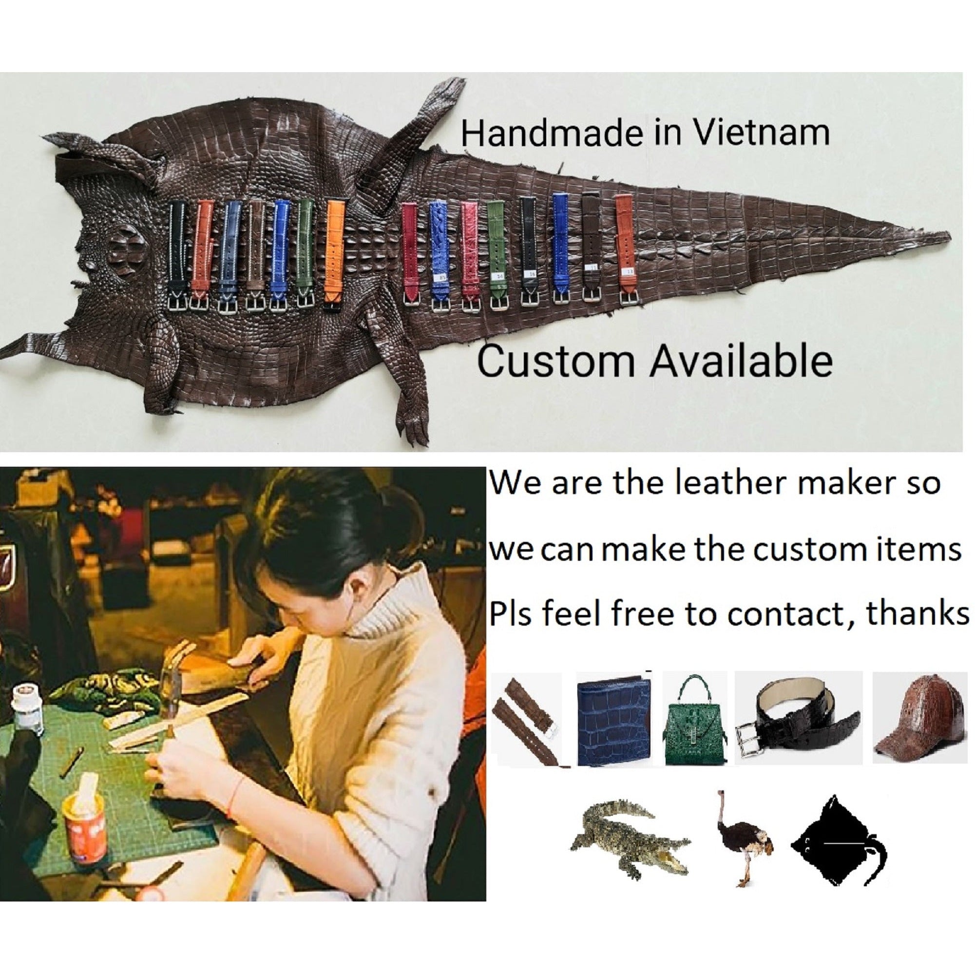 Green Stingray Leather Watch Band Compatible with Apple Watch IWatch Series 7 6 5 4 3 2 1 | AW-68 - Vinacreations