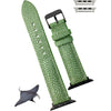 Green Stingray Leather Watch Band Compatible with Apple Watch IWatch Series 7 6 5 4 3 2 1 | AW-68 - Vinacreations