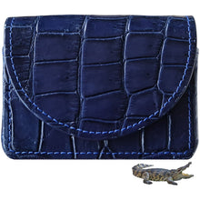 Hand-stitched Alligator Leather Business Card Holder| Crocodile Skin ID Credit Card Case - Vinacreations