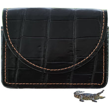 Hand-stitched Alligator Leather Business Card Holder| Crocodile Skin ID Credit Card Case - Vinacreations