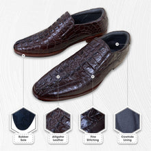 Handcrafted Alligator Mens Slip On Loafer | Crocodile Tail Skin Slip On Loafer | SH73H42 - Vinacreations
