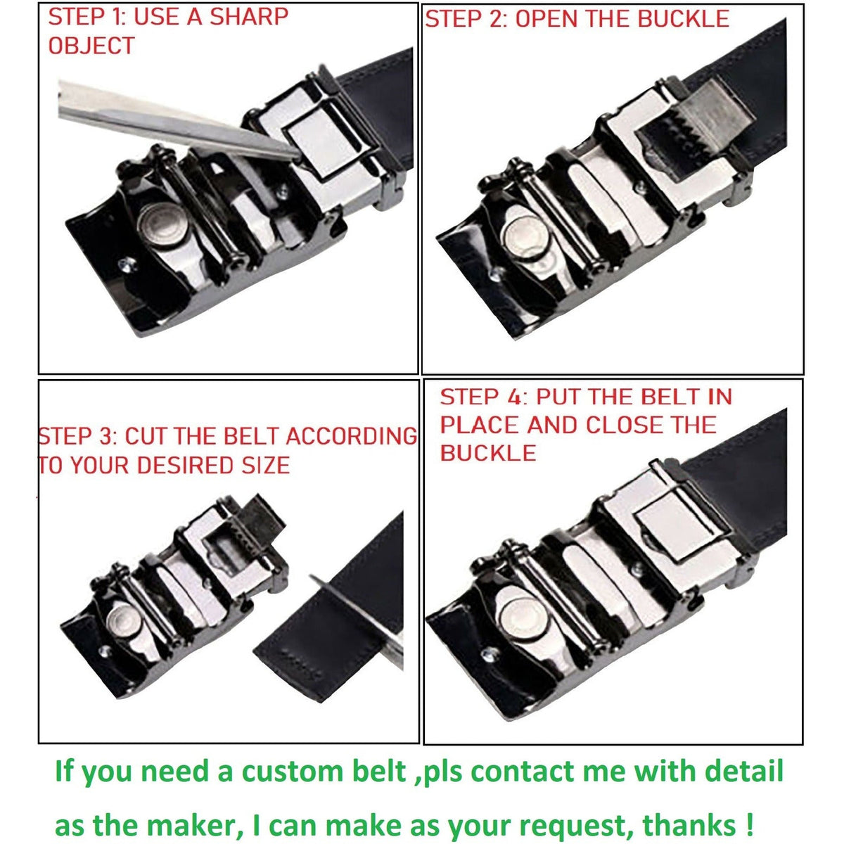 Handcrafted Navy Blue Alligator Belt Men's - Automatic Buckle | BE-NAV-04 - Vinacreations