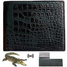 Handmade Black Alligator Belly Leather Bifold Wallet for Men RFID Blocking | VINAM-36 - Vinacreations