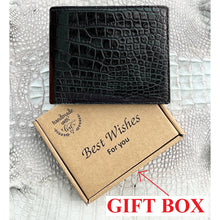 Handmade Black Alligator Belly Leather Bifold Wallet for Men RFID Blocking | VINAM-36 - Vinacreations