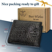Handmade Black Alligator Hornback Bifold Wallet RFID Blocking for Men | VINAM-43 - Vinacreations