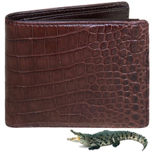 Handmade Dark Brown Alligator Belly Bifold Wallet for Men RFID Blocking | VINAM-33 - Vinacreations