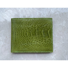 Handmade Green Ostrich Bifold Wallet for Men RFID Blocking | VINAM-97 - Vinacreations