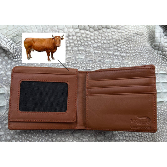 Handmade Light Brown Alligator Leather Bifold Wallet RFID Blocking For Men | VINAM-59 - Vinacreations