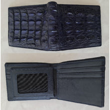 Handmade Navy Blue Alligator Leather Bifold Wallet For Men RFID Blocking | VINAM-56 - Vinacreations