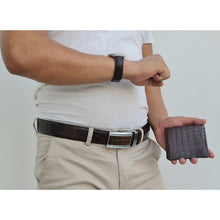 High-end Dark Brown Alligator Belt Men's - Automatic Buckle | BE-DAR-03 - Vinacreations