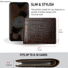Husband Wallet From Wife Engraved Alligator Bifold Wallet Personalized Crocodile RFID Wallet Gift for Men - Vinacreations